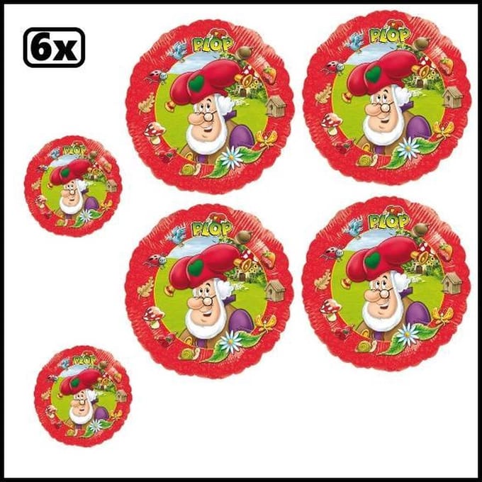 6x Folie ballon Kabouter Plop