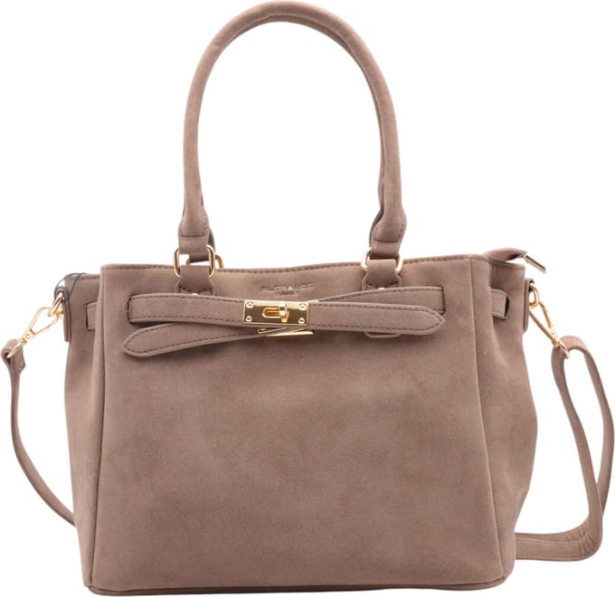 Flora&Co - Handtas - Suede look - taupe