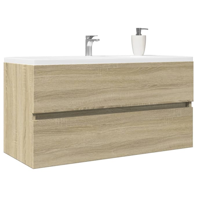 vidaXL - Wastafelkast - 90x38,5x45 - cm - spaanplaat - sonoma - eikenkleurig
