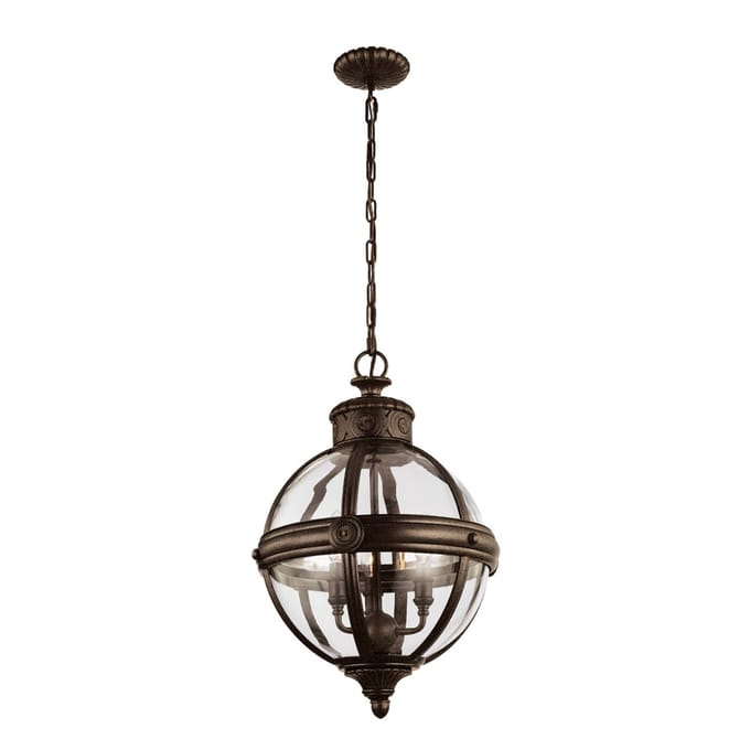 Feiss LED Kroonluchter | 3X E14 Max 60W | Dimbaar | British Bronze