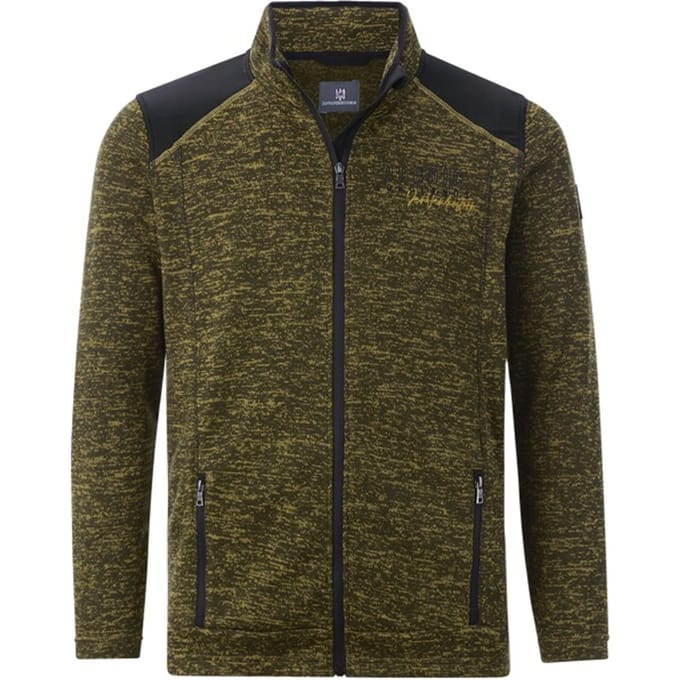 Gebreid fleece vest HALVIK olijf