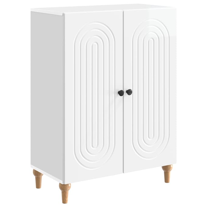 vidaXL - Dressoir - Hoogglans - Wit - 66 - x - 34,5 - x - 90 - cm - Bewerkt - hout