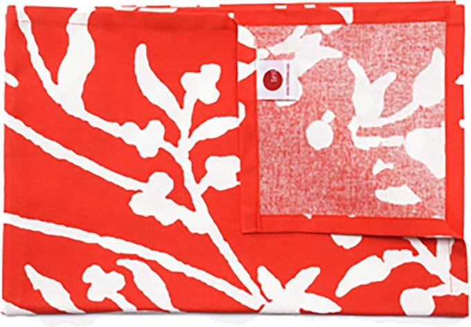 TINT AJOURE UNI TAFELLOPER 50X150 FLOWERS GRENADINE