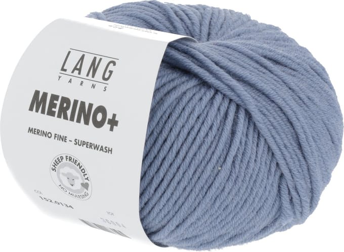 Lang Yarns Merino Plus - 134 licht jeansblauw - Merinowol Garen