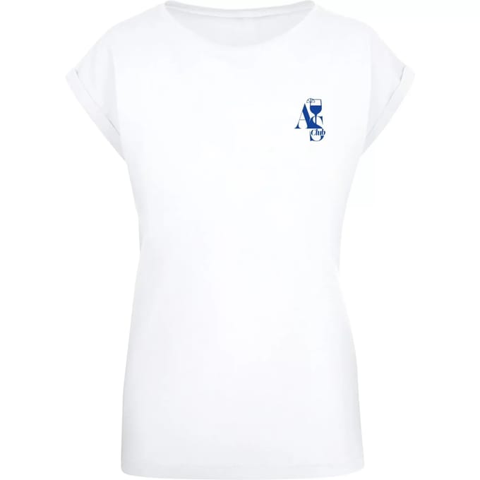 Mister Tee - A S Club Extended Shoulder Dames Tshirt - L - Wit