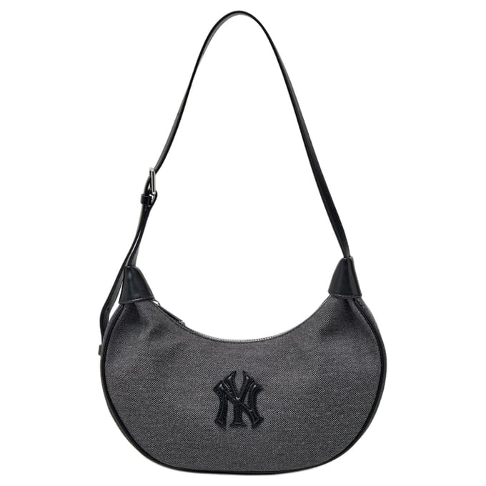 MLB New York Yankees Vintage Sfeer Reliëf Patch Polyester Schoudertas Dames Schoudertas Zwart 3ABQB016N-50BKS Basic Set (Bag) black