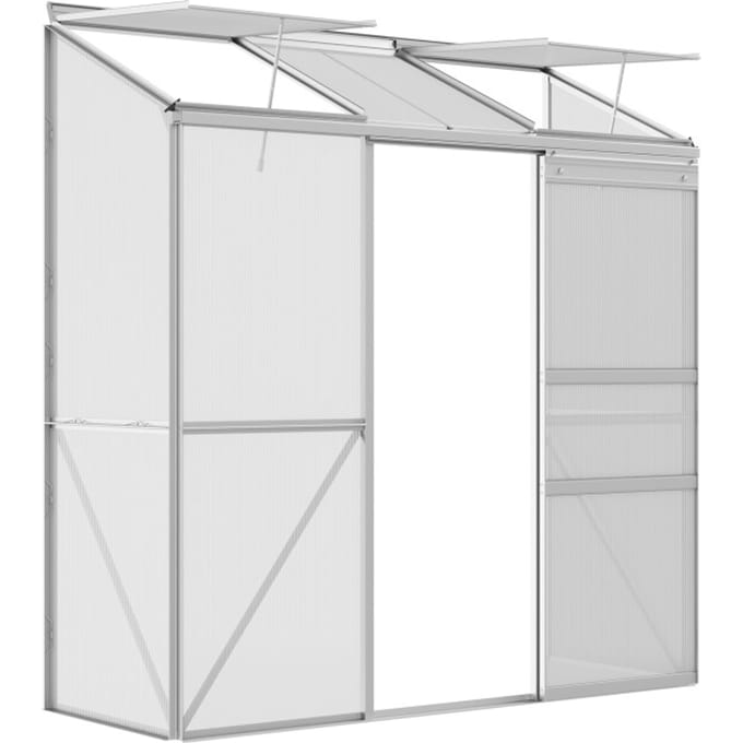 4goodz Muurkas schuifdeur polycarbonaat + aluminium - 192x68x196 cm