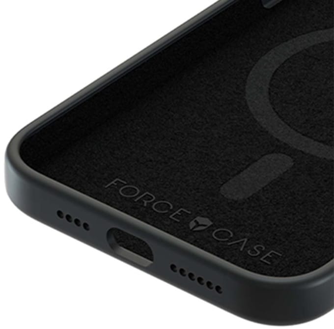 Force Case, Hoesje geschikt voor iPhone 17 Pro Max - Siliconen MagSafe Compatibel Anti-Shock 2m, Zwart