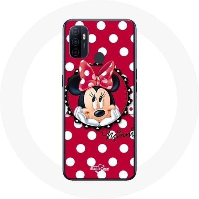 Oppo A53 Hoesje Minnie Mouse Cartoon Rood rood