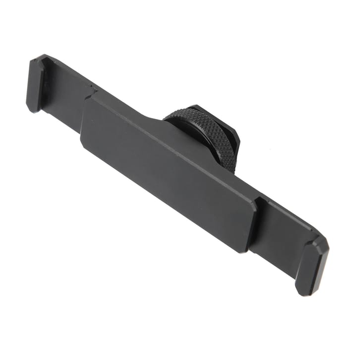 Dubbele Beugel Cold Shoe Mount Verlengstang voor LED Videolicht Microfoon Livestreaming black