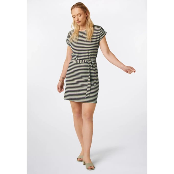 King Louie Aria tunic dress bebop stripe black 09784