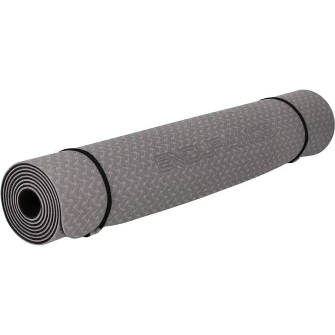 Endurance – Yogamat – 6 mm – TPE – antislip – grijs