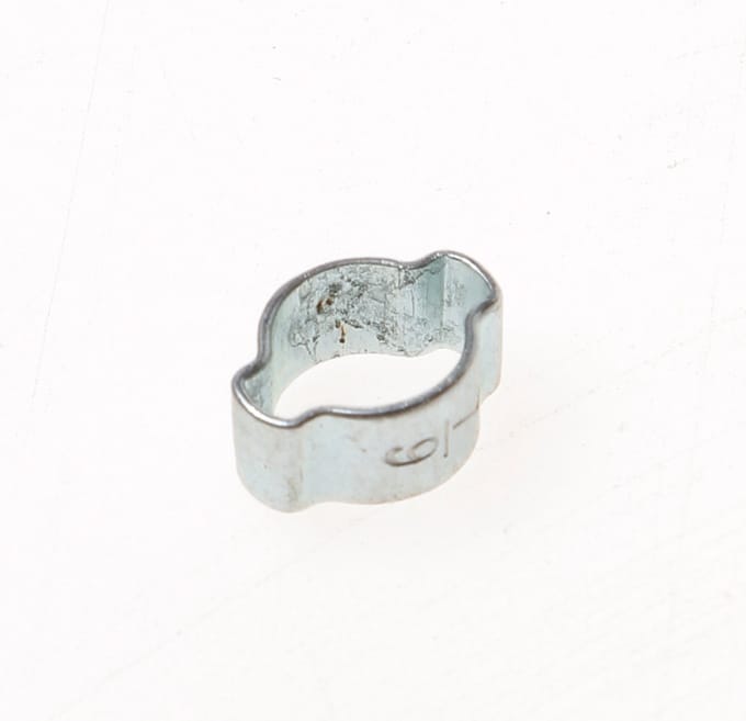 Mega Dubbel oor klem staal gegalvaniseerd 5 mm x 7 mm 6 mm, per 10 stuks