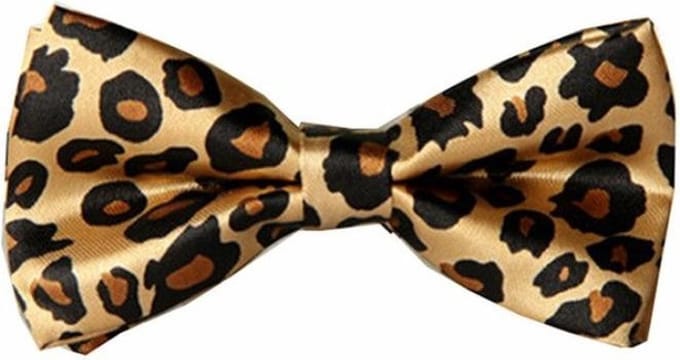 Fako Fashion - Vlinderstrik - Vlinderdas - Print - 12cm - Panterprint