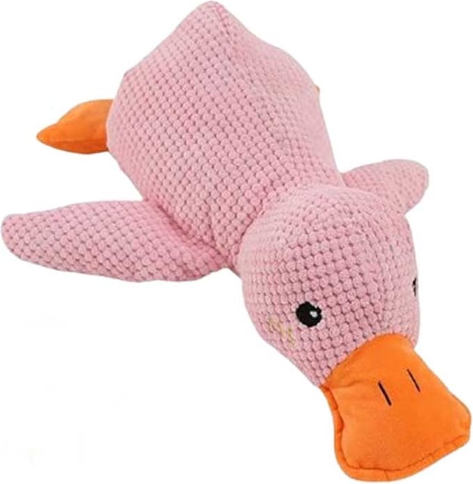 Roze Rustgevende Eend voor uw Hond - Hondenknuffel - knuffel