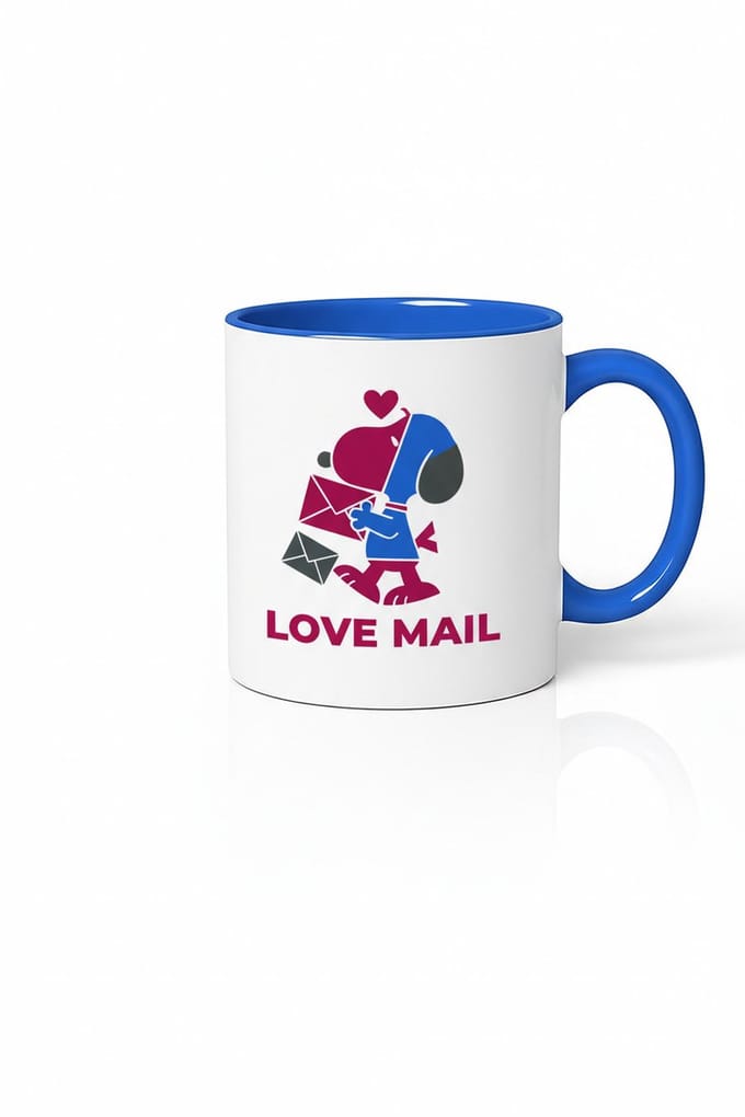 Liefdespost Mok - Uniek Valentijn Cadeau met Love Mail Postbode Hond Design