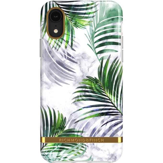 Richmond & Finch Wit Marmer Tropics Mobiele Cover - iPhone XR