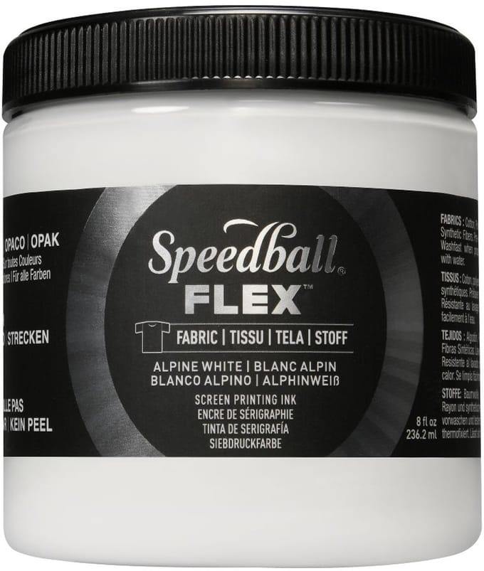 Flex fabric ink alpine white screen printing -Speedball