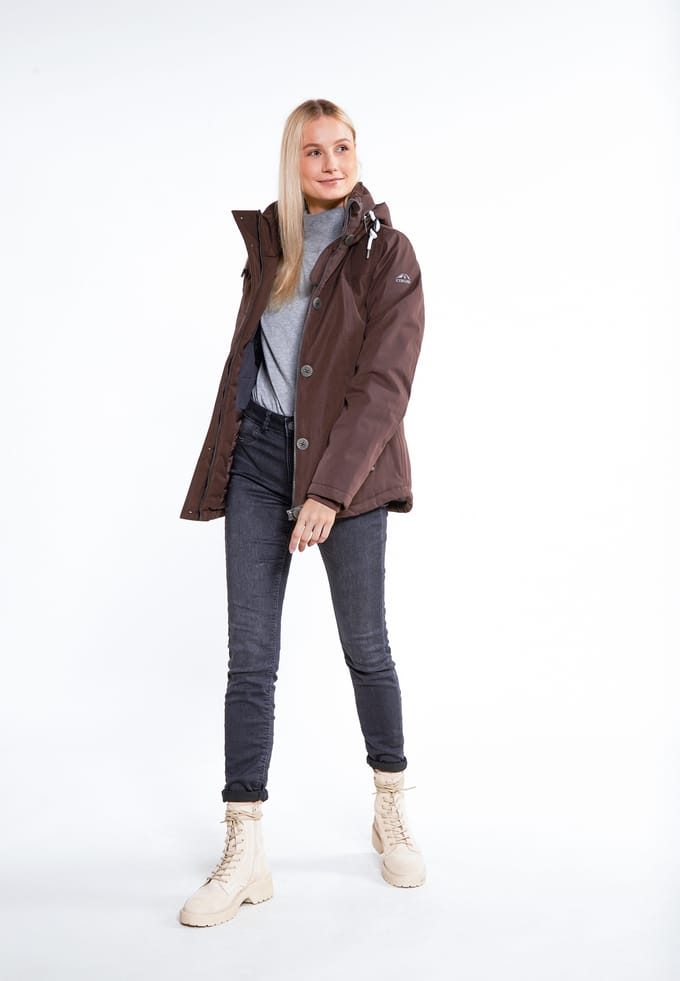 ICEBOUND winterjas Klima Iglo Dames donkerbruin