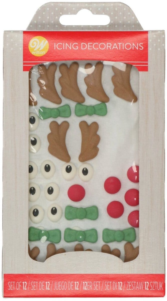 Wilton Royal Icing - Rendier - 12 Stuks - Taarttopper