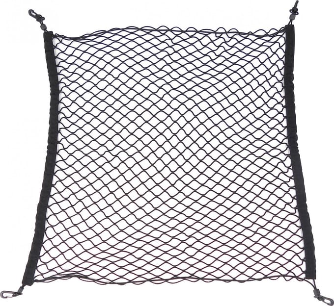 Carpoint Kofferbaknet 75x85 cm – Elastisch – Met 4 Haken – Universeel – Voor Vastzetten Bagage – Polyester – Auto Accessoire