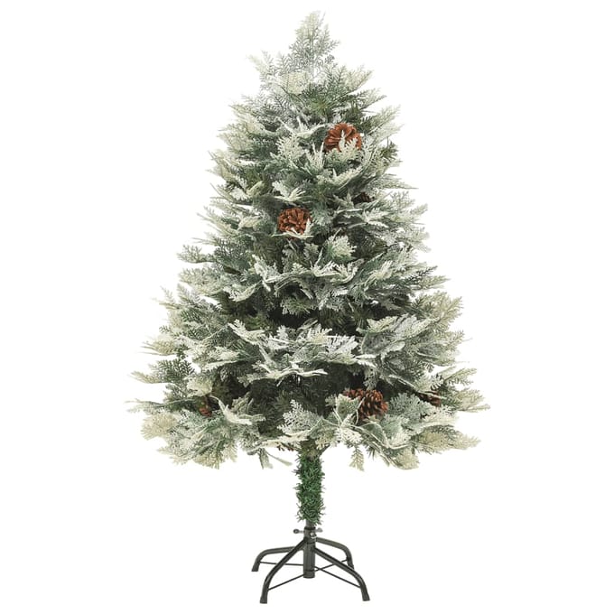 vidaXL - Kerstboom - met - LED - en - dennenappels - 150 - cm - PVC - en - PE - groen