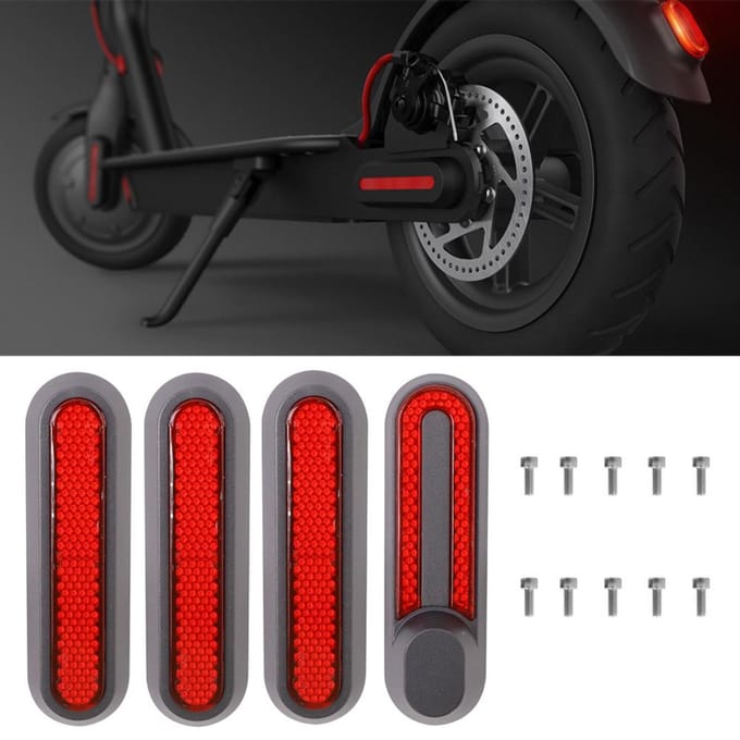 Reflecterende achterwielkappen Compatibel voor Mi Pro 2 M365 1S Elektrische Scooter Accessoires met black