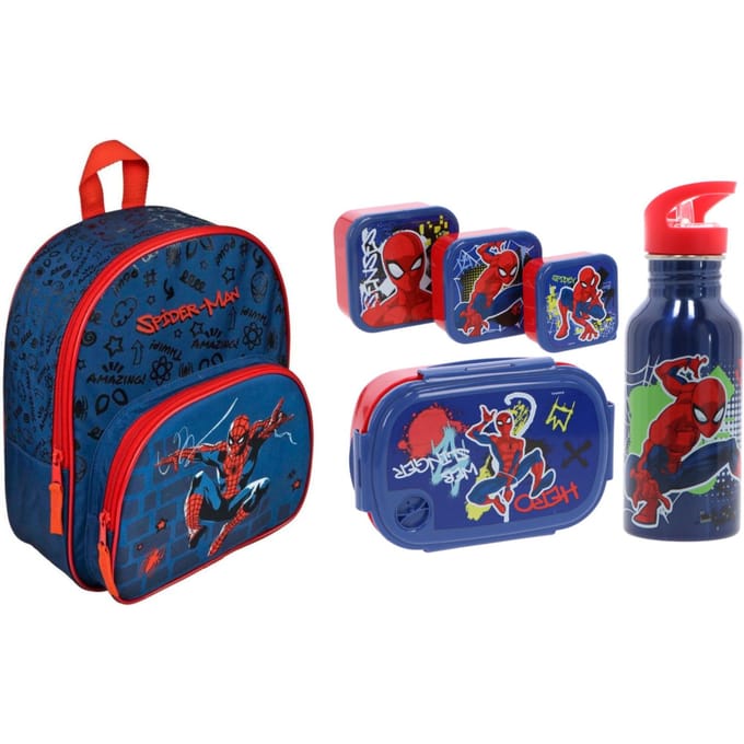 Spiderman schoolset; rugzak en lunchset