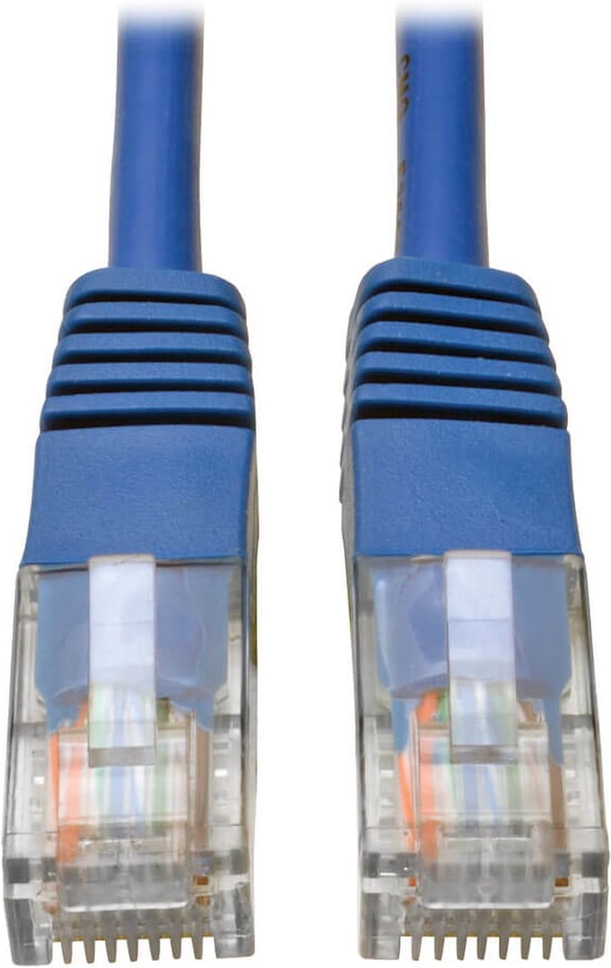 Tripp-Lite N002-012-BL Cat5e 350 MHz Molded UTP Patch Cable (RJ45 M/M), Blue, 12 ft. TrippLite