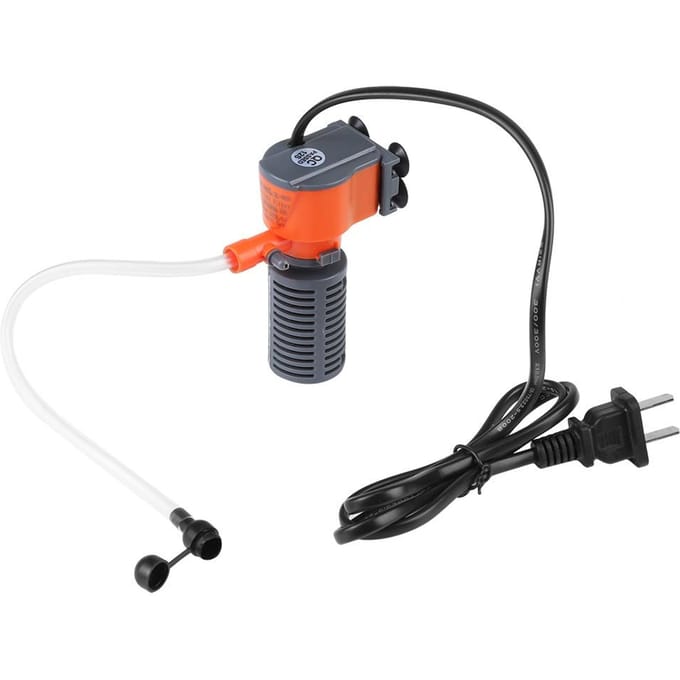 Aquarium Vis Tank Interne Filter Zuurstof Dompelpomp AC Chinese Standaard Stekker gray