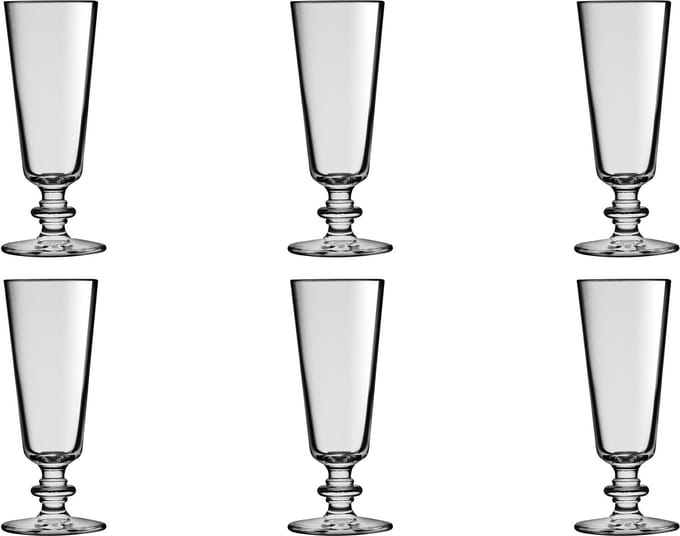 Palmer - Champagneglazen - Tradition - 18 cl - Transparant glas - Glazenset - 6 stuks