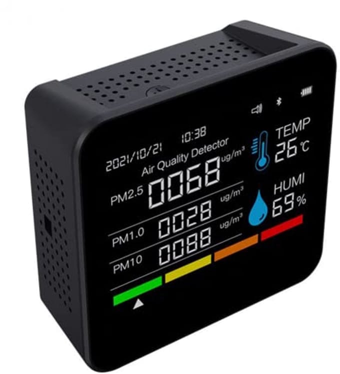 Kooldioxide Monitor 9 in 1 Luchtkwaliteitsensor met Temperatuur en Vochtigheid