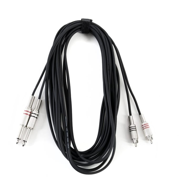 MUSIC STORE Cinch-jackkabel 6 m metaal - Audio kabel