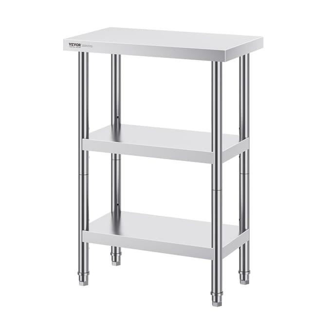 Roestvrij Staal Voedselbereidingstafel Commerciële Keuken Werktafel 14 x24