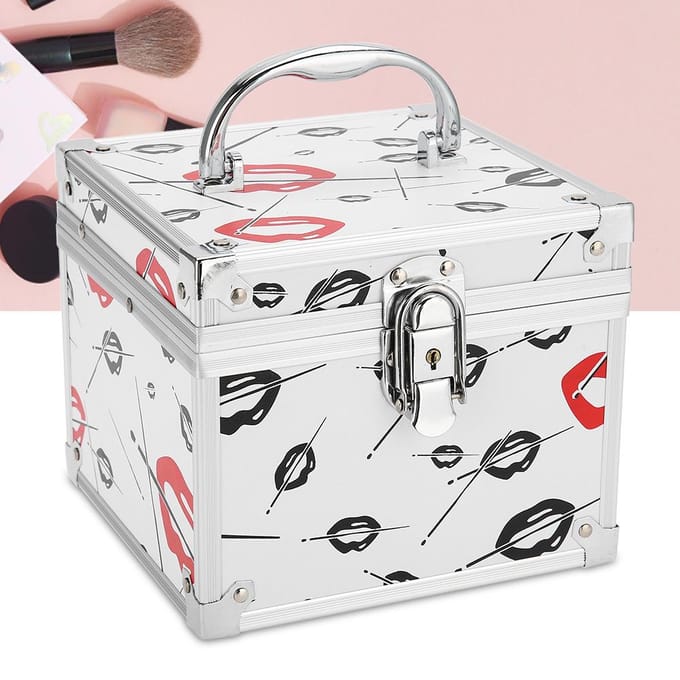 Professionele Cosmetische Opbergdoos Draagbare Opbergruimte Sieradendoos Make-up Organizer Doos(S) gray