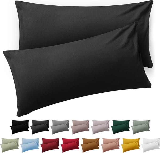 Blumtal Kussensloop Microvezel Kussenhoes 50 x 80 cm - Antraciet - Set van 2