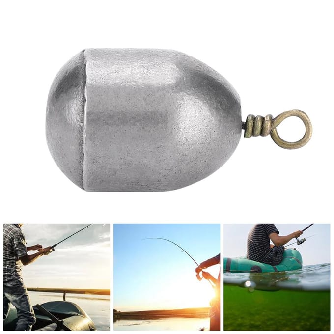 18pcs Poids de Pêche Écologique en Fer Outil de Lancer de Poisson Set avec Boîte gray