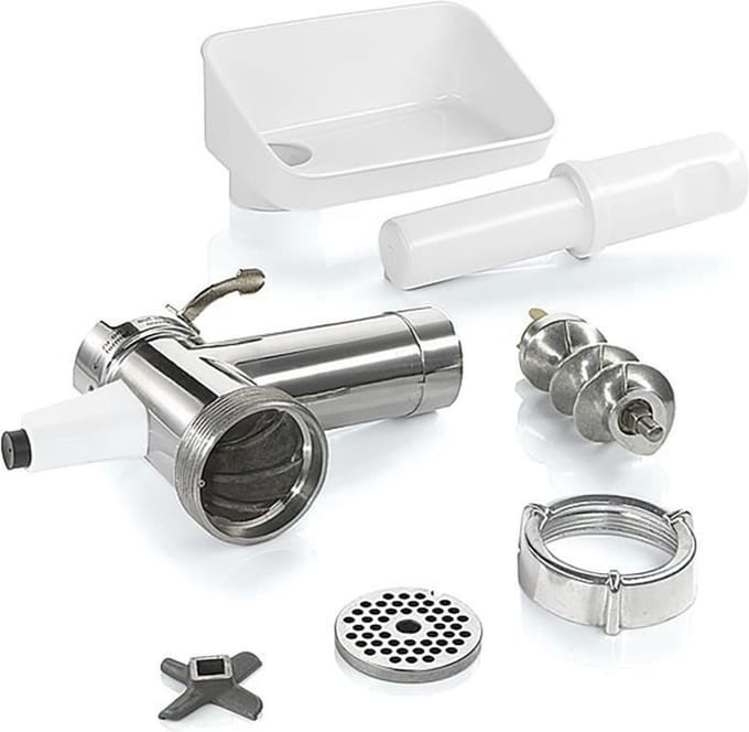 Gehaktmolenaccessoire - BOSCH - MUZS2FWW - Wit - Gesatineerd staal