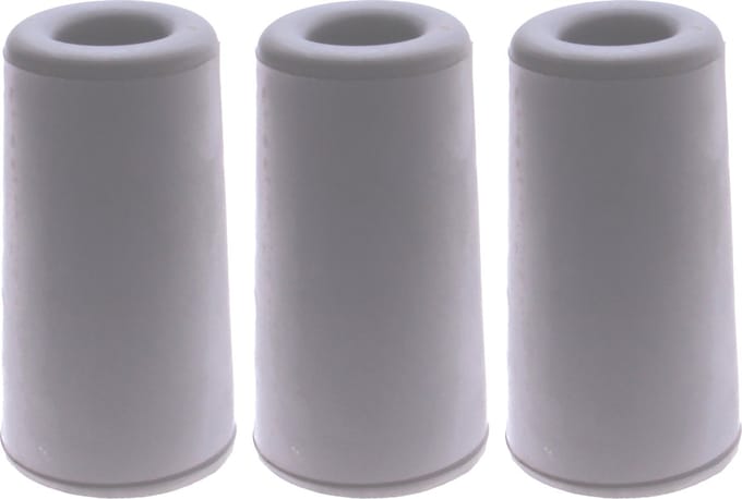 Deltafix Deurbuffer - 3x - deurstopper - grijs - rubber - 75 x 40 mm - schroefbevestiging