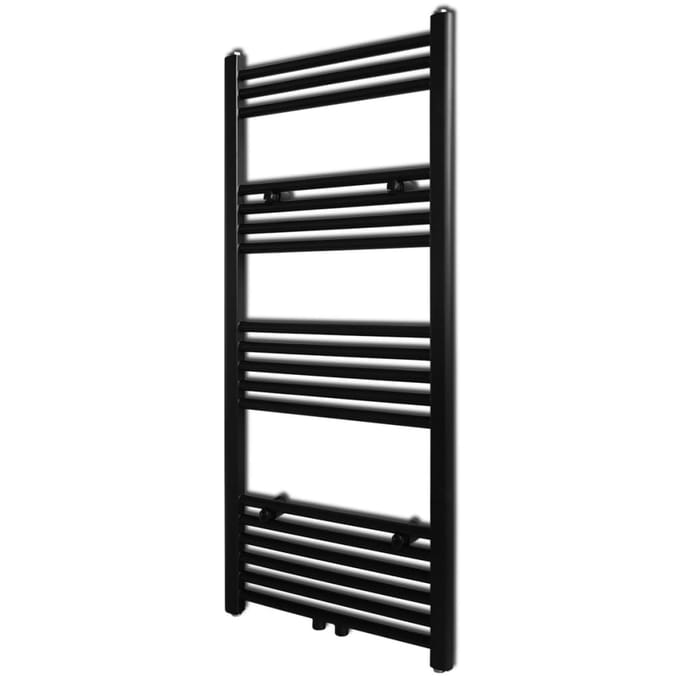 Radiateur Serviette Eau Chaude Droit Noir 500 x 1160 mm