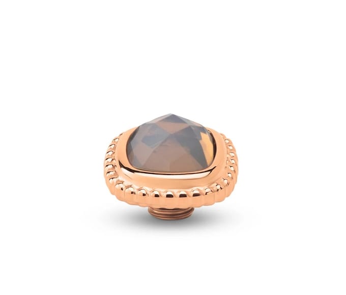 Melano Vivid Bali CZ Square Steentje Flanel Beige | Rosé