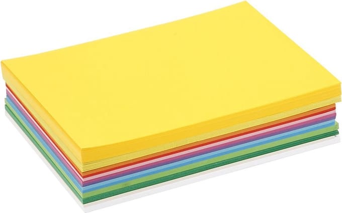 Lentekarton, A5, vel 148x210 mm, 180 gr, diverse kleuren, 60 div vellen | Knutselkarton