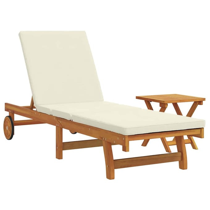 vidaXL - Ligstoel - 2 - st - Massief - Acacia - Hout - Bruin