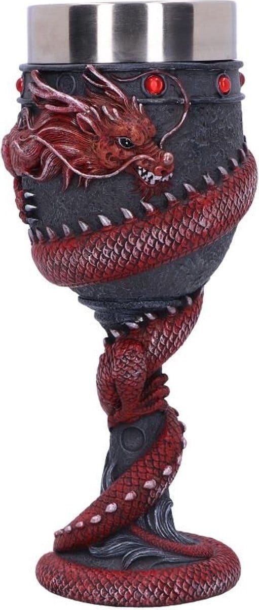 Nemesis Now Kelk Dragon Coil - Kelk met Rode Draak - 20cm - Multicolours