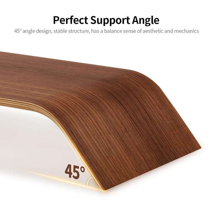 SAMDI Houten Standaard Alles-in-één Machine Monitor Laptop Houder Sterk Draagvermogen Stabiele Houten Beugel Vervanging brown