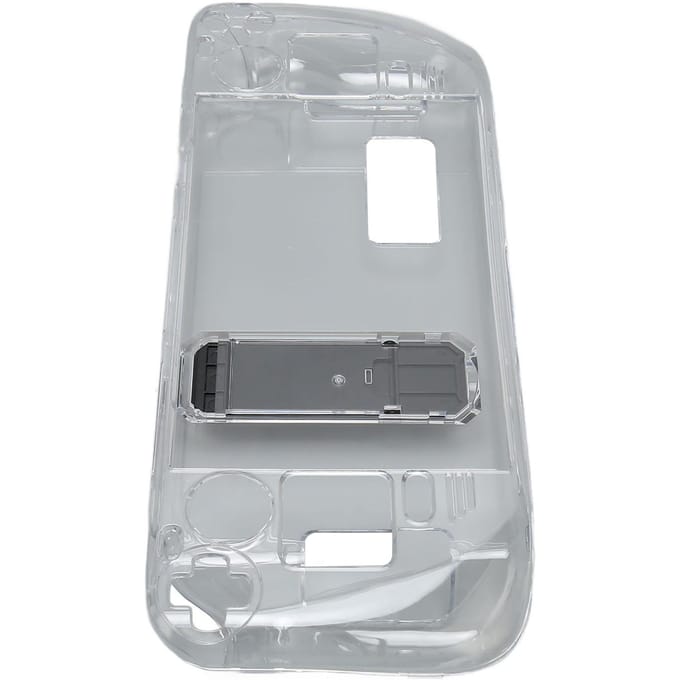 Transparante Case met Kickstand voor Steam Deck Transparant Schokabsorberend Anti-slip Harde PC Beschermhoes met Standaard gray