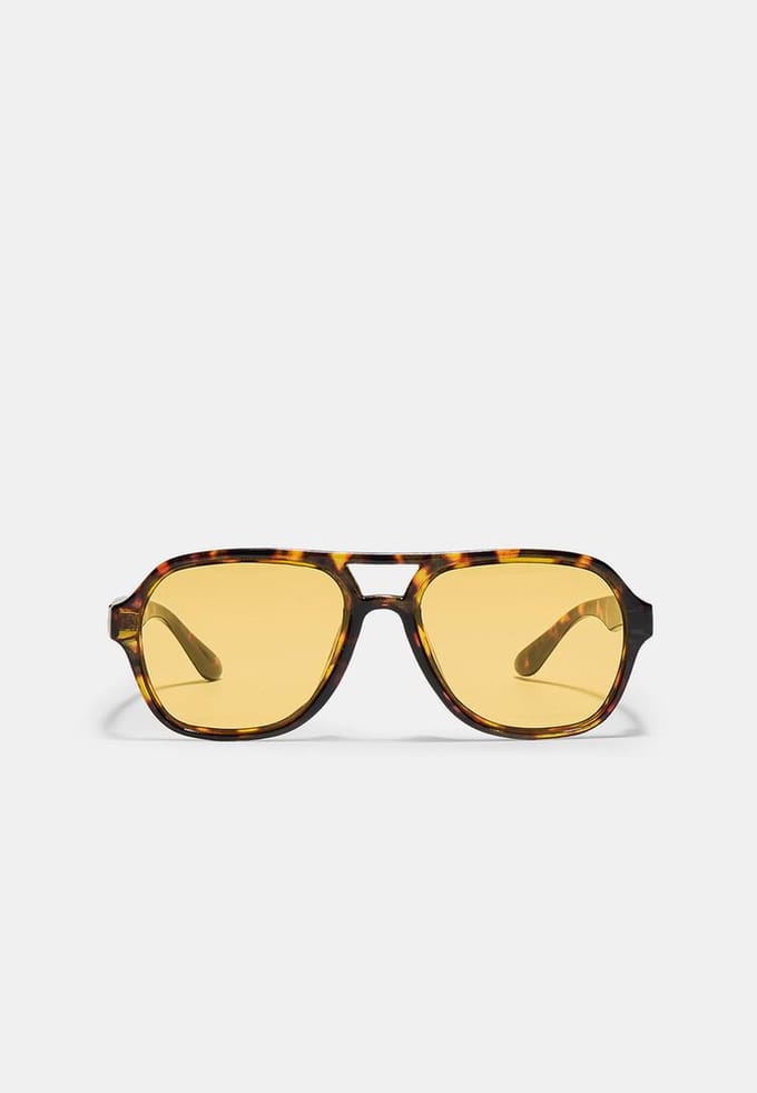 Stradivarius Zonnebril met dubbele brug  Goud OS