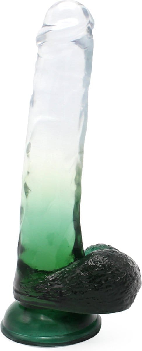 Kiotos Cox Color - Gekleurde Dildo 06 - 22,5 x 4,2 cm - Transparant/Groen