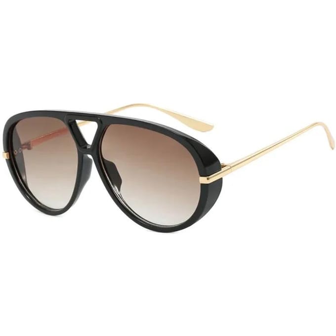 Oversized Dames Zonnebril Mode Groot Montuur Gele Lens UV-bescherming Luxe Designer Zonnebrillen 1PC gray