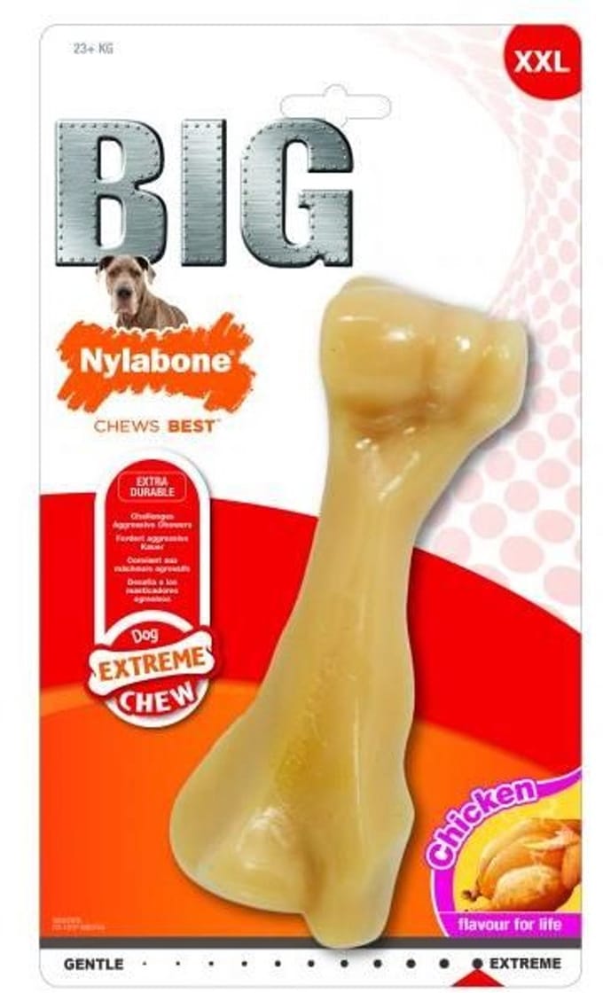 Nylabone Big Chew kauwbot - kipsmaak - Hond Zwaarder dan 23 kg
